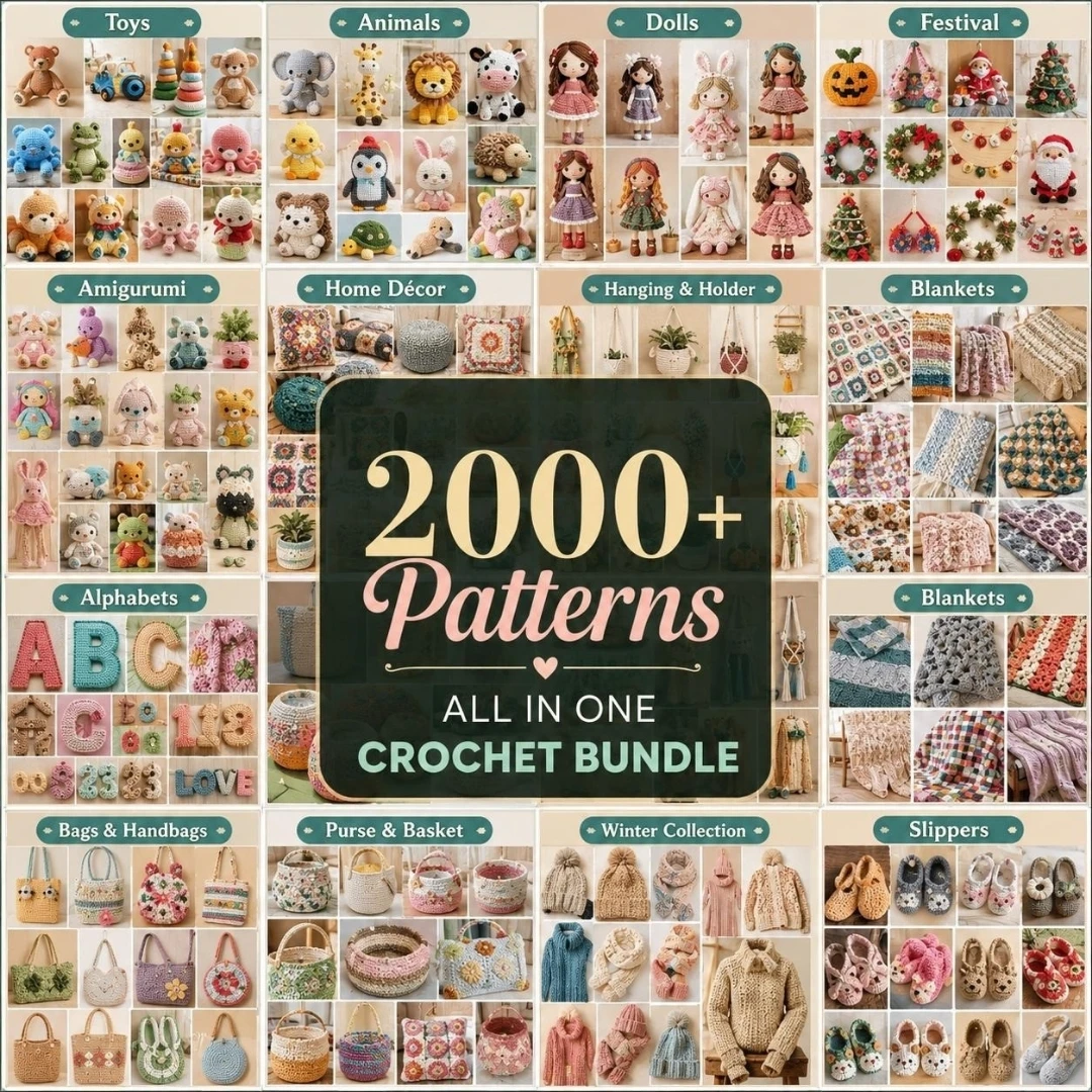 2000+ Crochet Patterns bundle cover